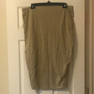 💛Plus Size Tan Pencil Skirt💛